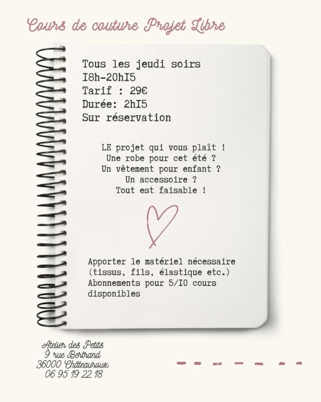 Projet Libre : Cours de couture