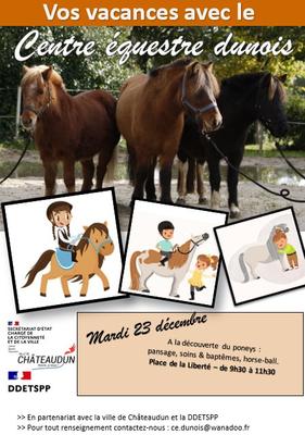 A la découverte du poney avec le Centre Equestre Dunois