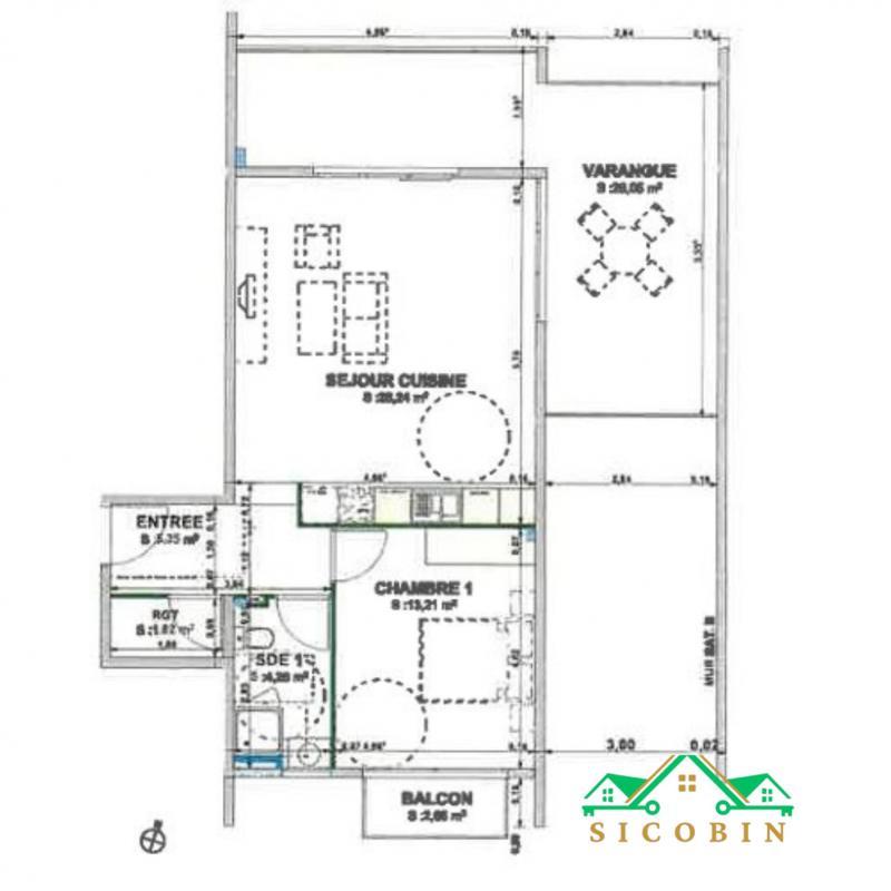 Appartement - 53 m² - 2 pièces