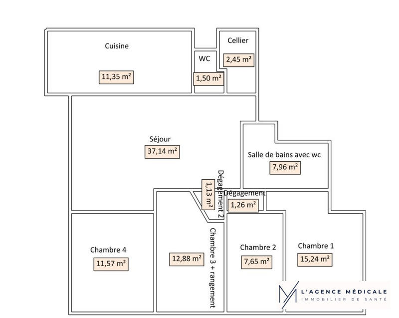 Bureau - 111 m² - 5 pièces