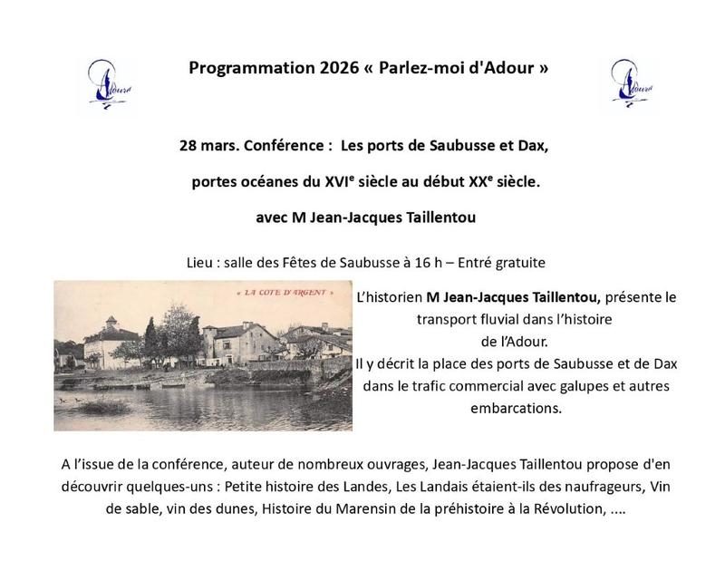 Conférence "Parlez moi d'Adour"