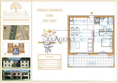 Appartement - 45 m² - 2 pièces