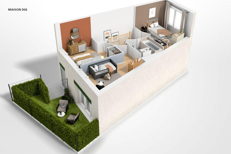 Maison - 72 m² - 4 pièces