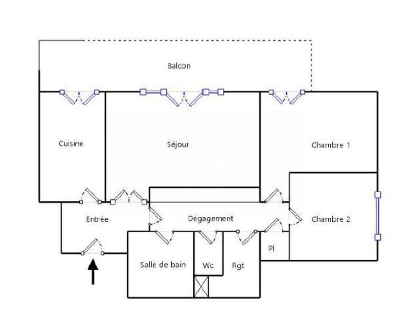 Appartement - 70 m² - 3 pièces