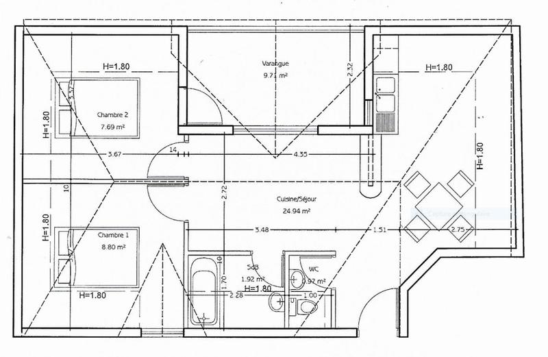 Appartement - 44 m² - 3 pièces