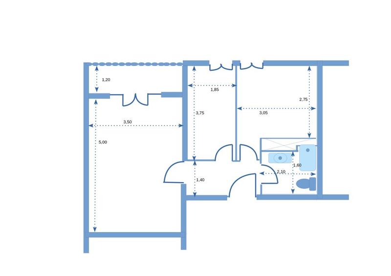 Appartement - 43 m² - 2 pièces