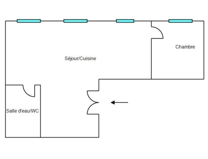 Appartement - 60 m² - 2 pièces
