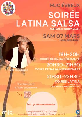 Soirée Latina Salsa avec Félix Basile à la Mjc d’Évreux