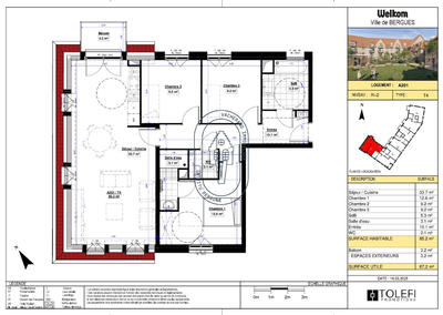 Appartement - 85 m² - 4 pièces