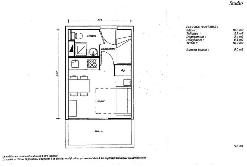 Appartement - 17 m² - 1 pièce