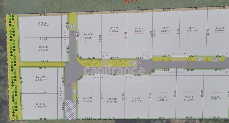 Terrain constructible - 574 m²