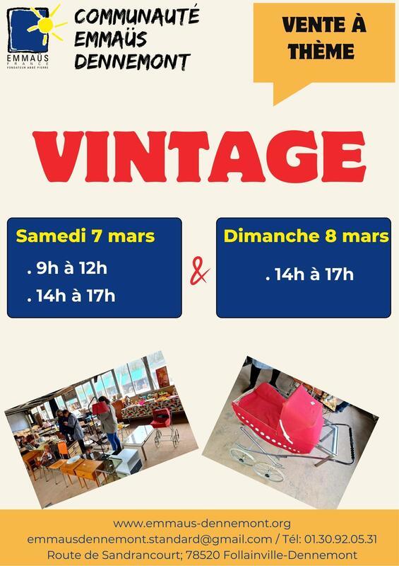 Vente à thème solidaire vintage