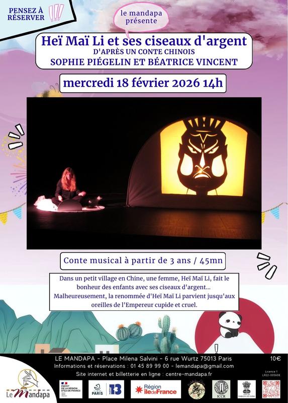 Heï Maï Li et ses ciseaux d'argent - d'après un conte chinois (dès 3 ans)