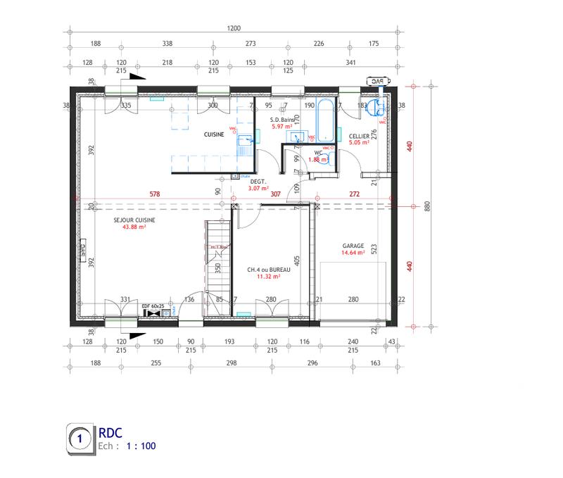 Maison - 115 m² - 6 pièces