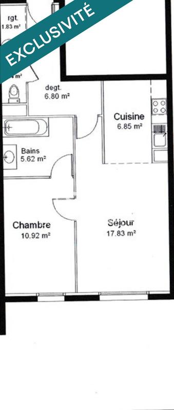 Appartement - 51 m² - 3 pièces