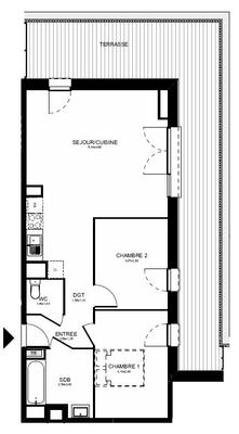 Appartement - 65 m² - 3 pièces