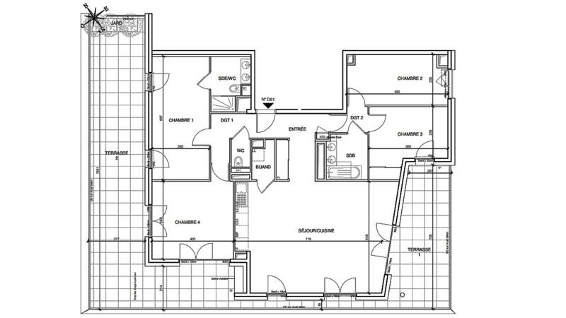 Appartement - 123 m² - 5 pièces