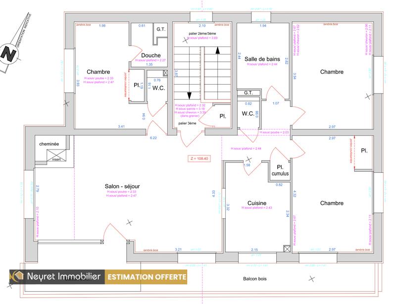 Appartement - 83 m² - 5 pièces