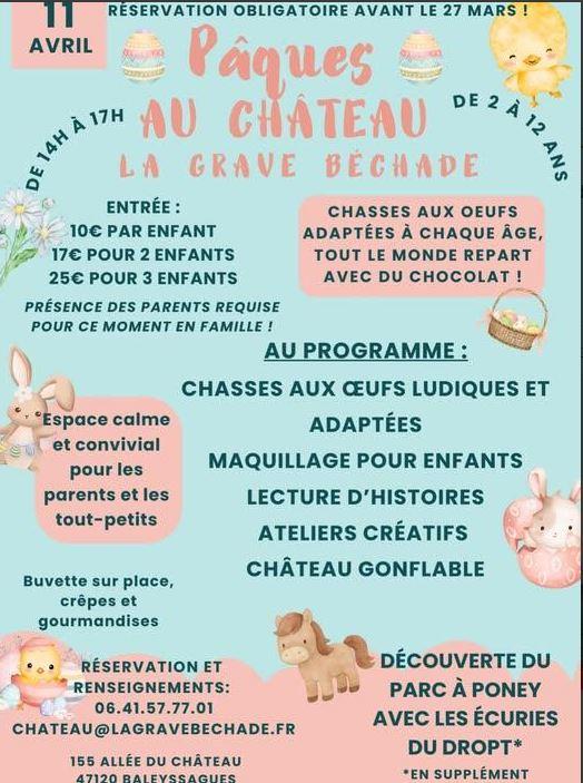 Pâques au château la Grave Béchade