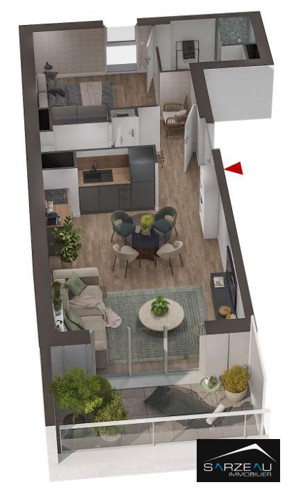 Appartement - 44 m² - 2 pièces