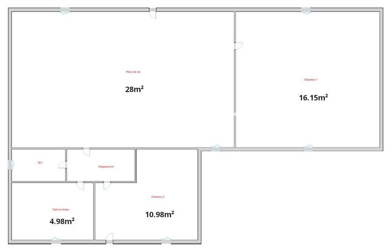 Maison de ville - 62 m² - 3 pièces