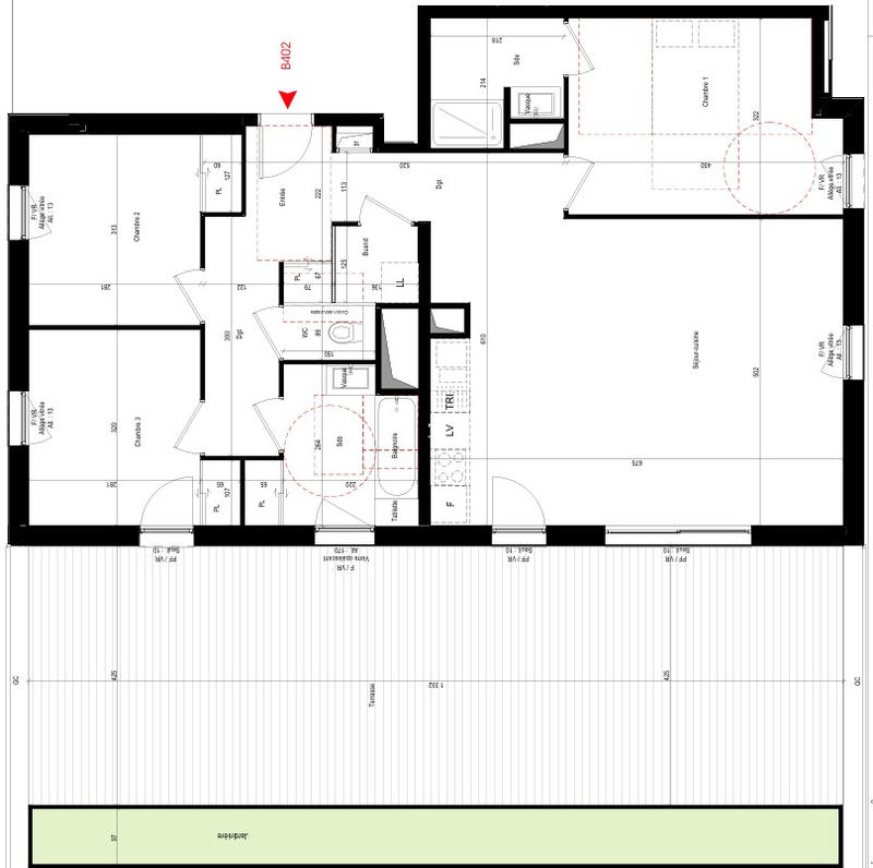 Appartement - 93 m² - 4 pièces