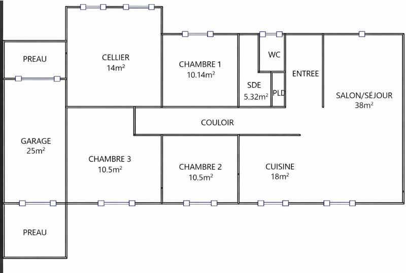 Maison - 102 m² - 5 pièces