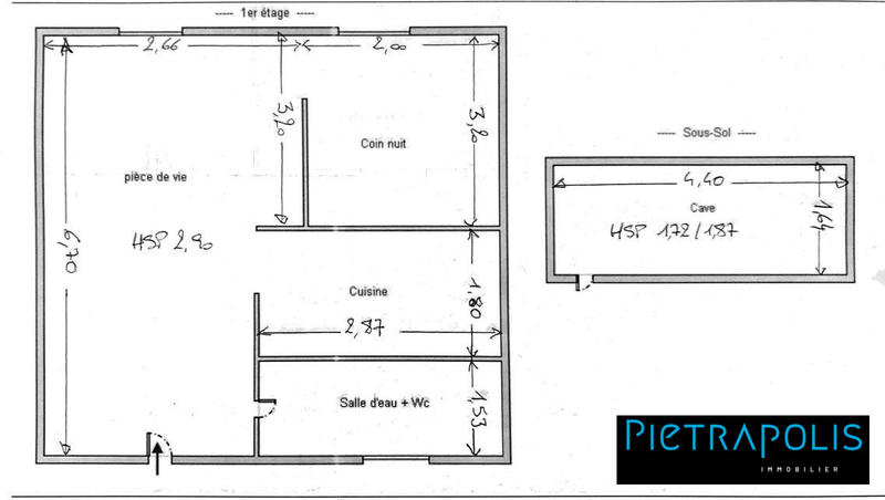 Appartement - 31 m² - 1 pièce