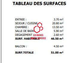 Appartement - 47 m² - 2 pièces