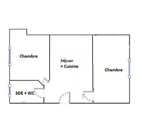 Appartement - 34 m² - 3 pièces