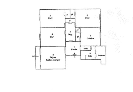Appartement - 92 m² - 4 pièces