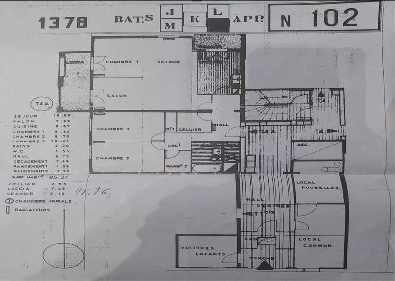 Appartement - 84 m² - 3 pièces