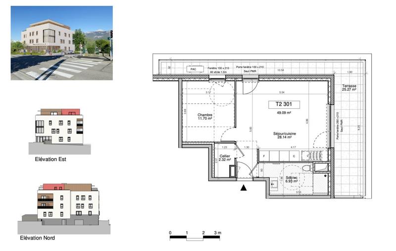Appartement - 49 m² - 2 pièces