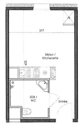 Studio - 21 m² - 1 pièce