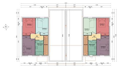 Maison - 90 m² - 5 pièces