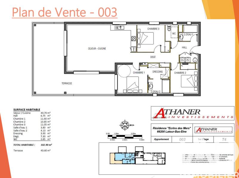 Appartement - 103 m² - 4 pièces