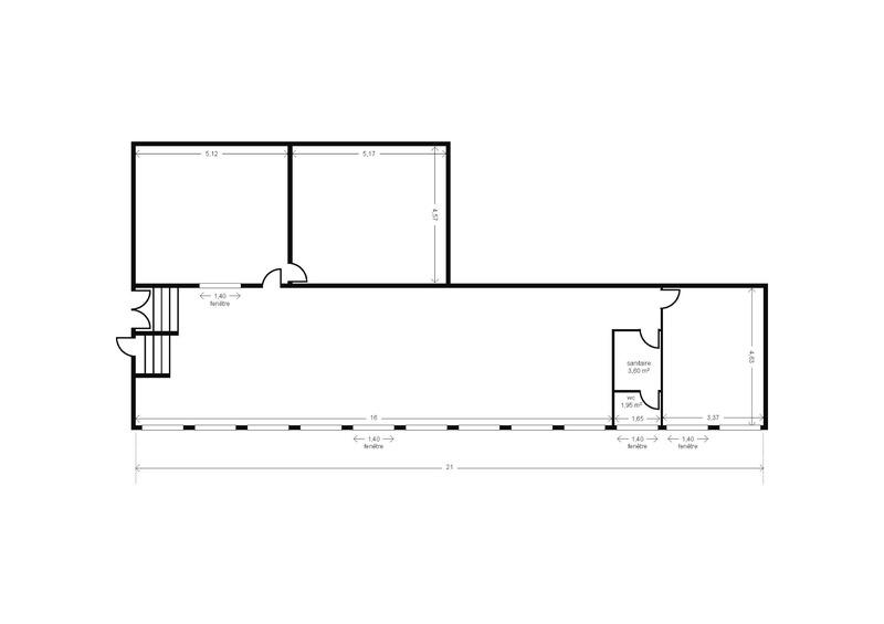 Bureau - 141 m² - 5 pièces