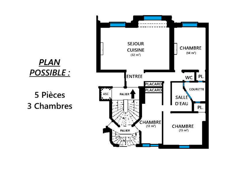 Appartement - 90 m² - 4 pièces