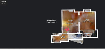 Appartement - 23 m² - 2 pièces