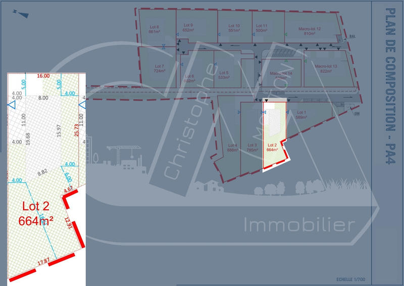 Terrain - 664 m²