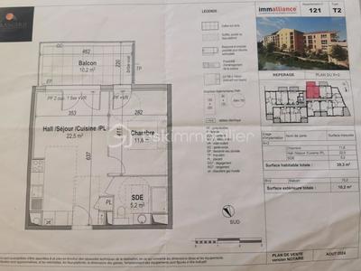 Appartement - 39 m² - 2 pièces