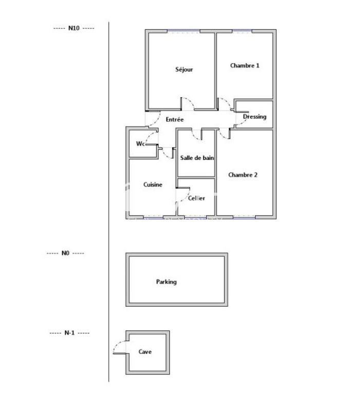 Appartement - 62 m² - 3 pièces
