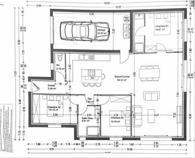 Maison - 105 m² - 4 pièces