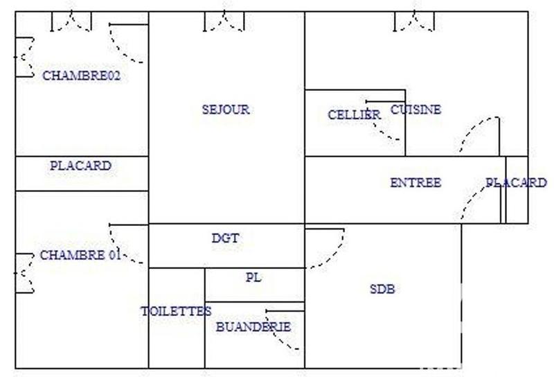 Appartement - 62 m² - 3 pièces