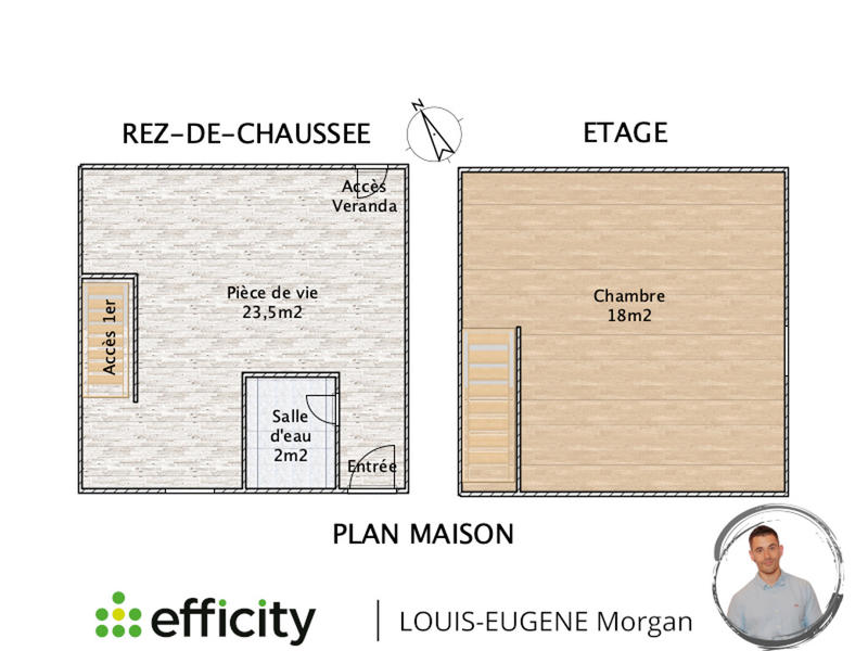 Maison - 43 m² - 2 pièces
