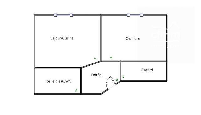 Appartement - 29 m² - 2 pièces