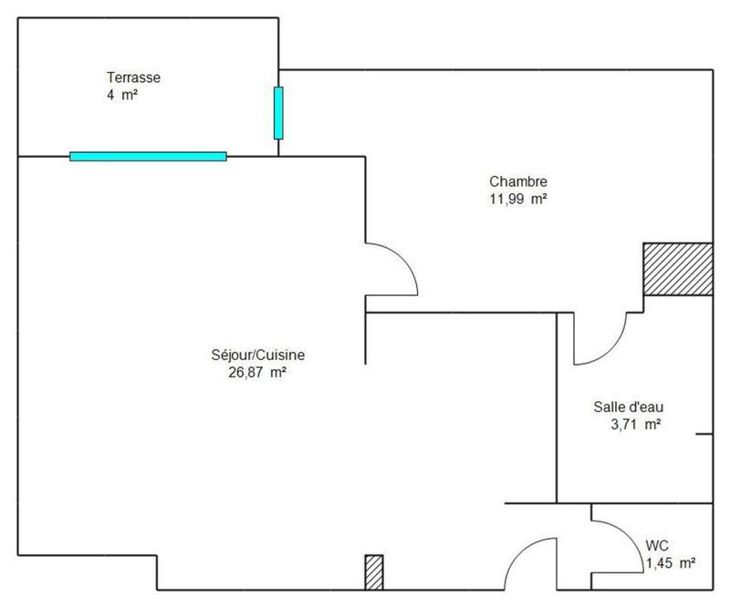 Appartement - 44 m² - 2 pièces