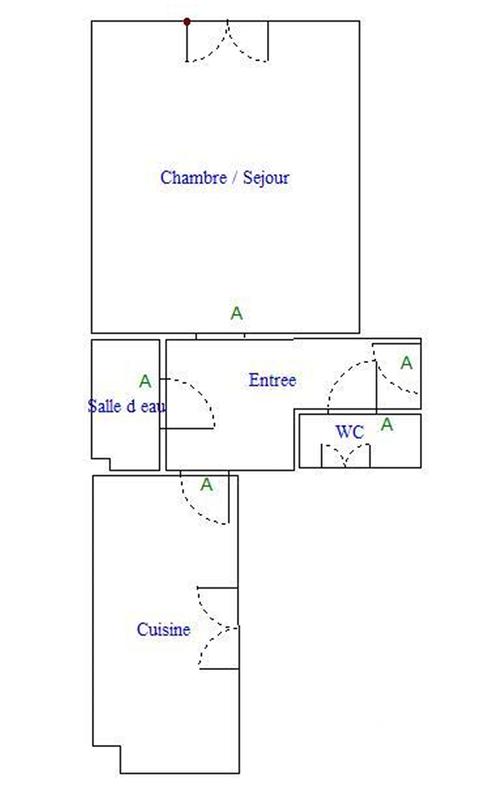 Studio - 26 m² - 1 pièce