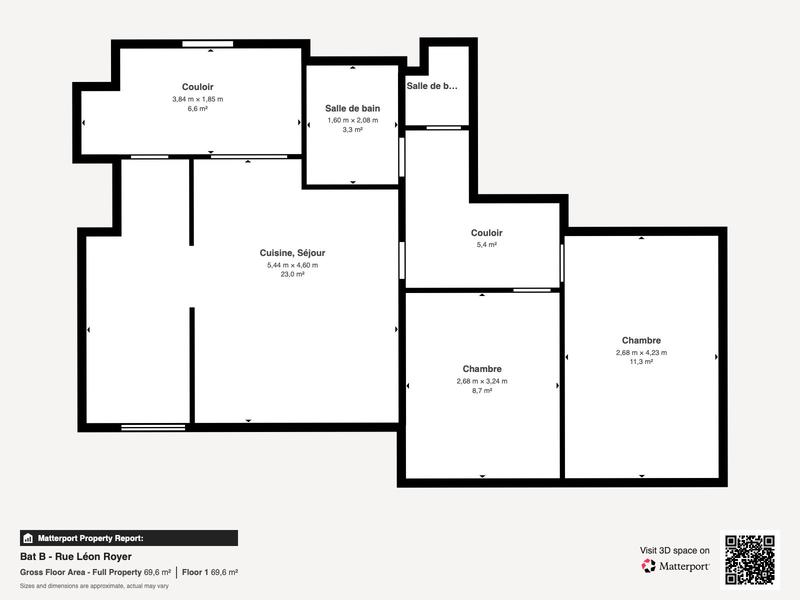 Appartement - 62 m² - 3 pièces