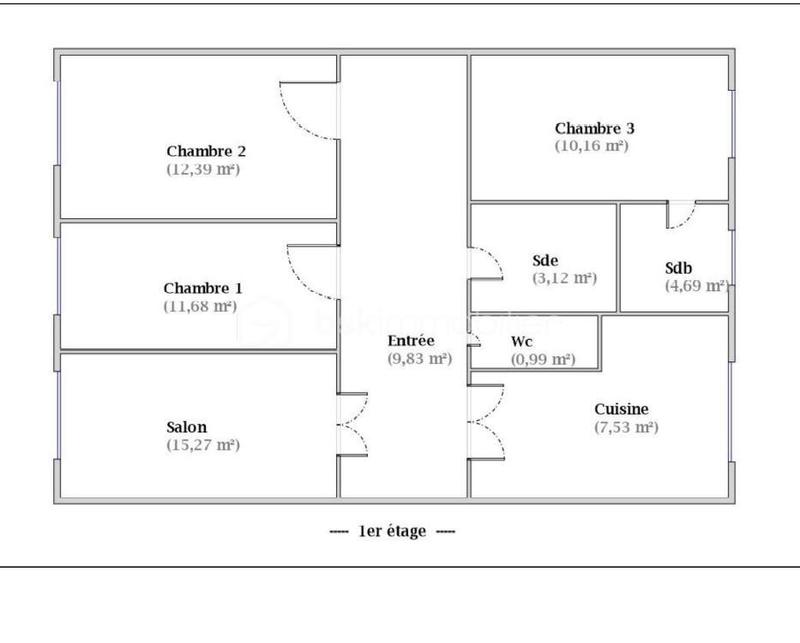 Appartement - 75 m² - 4 pièces